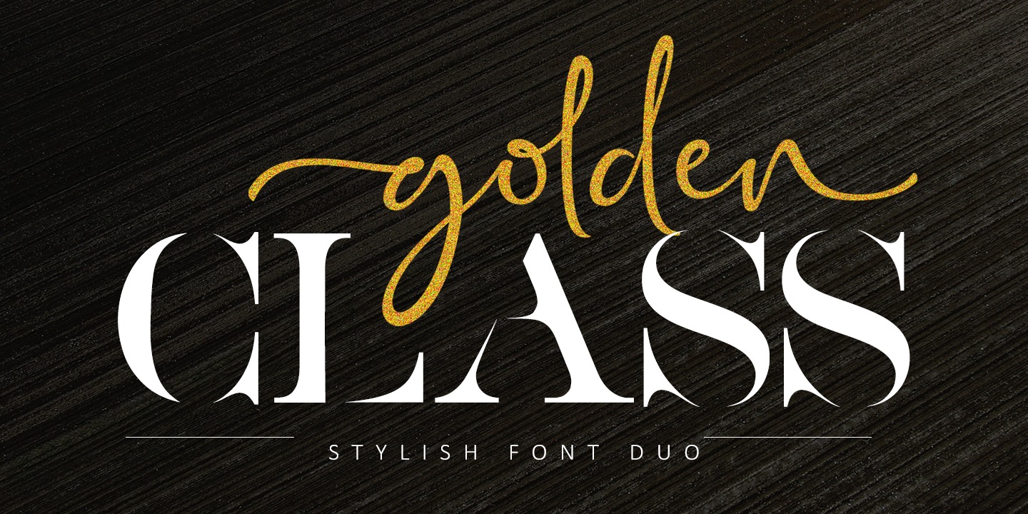 Font Golden Class Font Duo